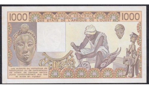 Кот-д'Ивуар 1000 франков 1987 (Cote d'Ivoire 1000 francs not 1987) P 107Ah: UNC