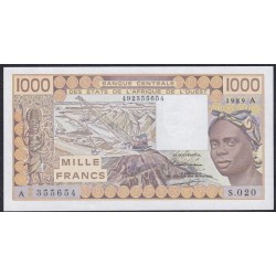 Кот-д'Ивуар 1000 франков 1989 (Cote d'Ivoire 1000 francs not 1989) P 107Ai: UNC