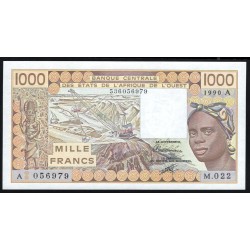 Кот-д'Ивуар 1000 франков 1990 (Cote d'Ivoire 1000 francs not 1990) P 107Aj: UNC