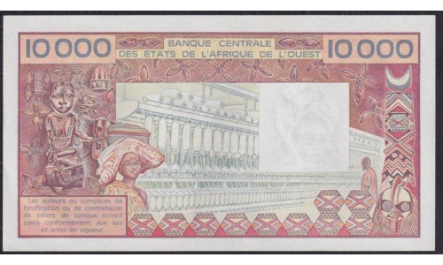 Кот-д'Ивуар 10000 франков без даты, 42245 (Cote d'Ivoire 10000 francs not dated) P 109Ai: UNC