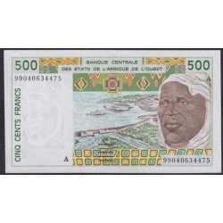 Кот-д'Ивуар 500 франков 1999 (Cote d'Ivoire 500 francs 1999) P 110Aj: UNC
