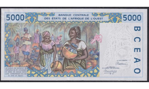 Кот-д'Ивуар 5000 франков 1992 (Cote d'Ivoire 5000 francs 1992) P 113Aa: UNC