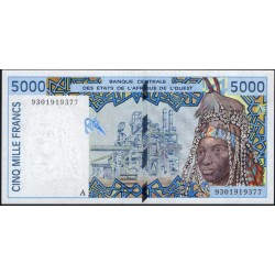 Кот-д'Ивуар 5000 франков 1993 (Cote d'Ivoire 5000 francs 1993) P 113Ab : UNC