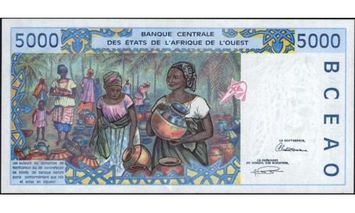Кот-д'Ивуар 5000 франков 1993 (Cote d'Ivoire 5000 francs 1993) P 113Ab : UNC