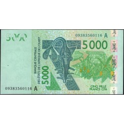 Кот-д'Ивуар 5000 франков 2009 (Cote d'Ivoire 5000 francs 2009) P 117Ah : UNC