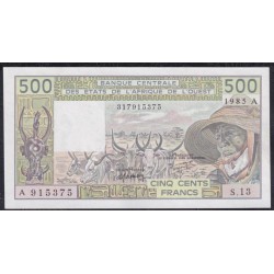 Кот-д'Ивуар 500 франков 1985 года (Cote d'Ivoire 500 francs 1985) P 106Ai: UNC