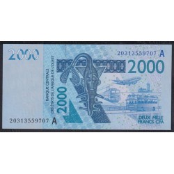 Кот-д'Ивуар 2000 франков 2020 (Cote d'Ivoire 2000 francs 2020) P 116Au: UNC