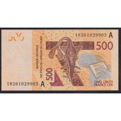 Кот-д'Ивуар 500 франков 2018 (Cote d'Ivoire 500 francs 2018) P 119Ag: UNC