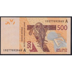 Кот-д'Ивуар 500 франков 2019 (Cote d'Ivoire 500 francs 2019) P 119Ah: UNC