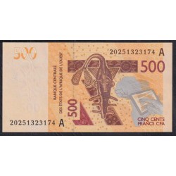 Кот-д'Ивуар 500 франков 2020 (Cote d'Ivoire 500 francs 2020) P 119Ai: UNC
