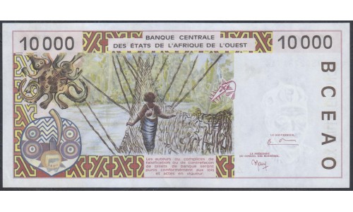 Кот-д'Ивуар 10000 франков 1998 (Cote d'Ivoire 10000 francs 1998) P 114Ag: aUNC/UNC