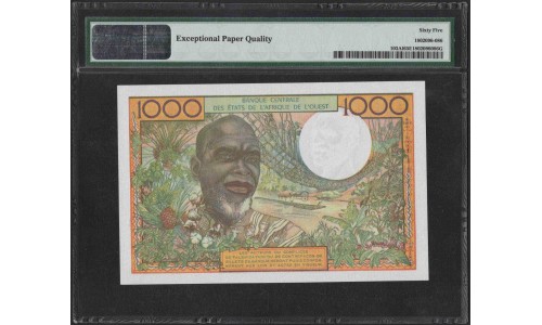 Кот-д'Ивуар 1000 франков без даты (Cote d'Ivoire 1000 francs not dated) P 103Al : UNC PMG 65 EPQ