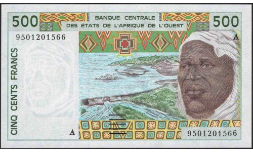 Кот-д'Ивуар 500 франков 1995 (Cote d'Ivoire 500 francs 1995) P 110Ae : UNC