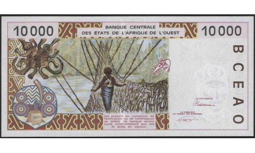 Кот-д'Ивуар 10000 франков 1992 (Cote d'Ivoire 10000 francs 1992) P 114Aa : UNC