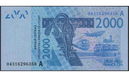 Кот-д'Ивуар 2000 франков 2004 (Cote d'Ivoire 2000 francs 2004) P 116Ab : UNC