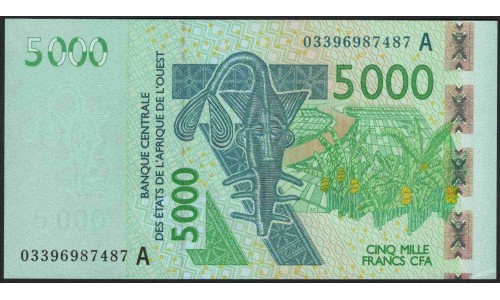 Кот-д'Ивуар 5000 франков 2003 (Cote d'Ivoire 5000 francs 2003) P 117Aa : UNC