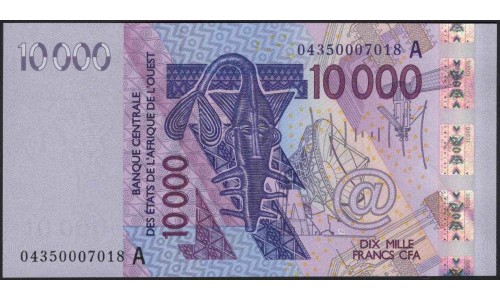 Кот-д'Ивуар 10000 франков 2004 (Cote d'Ivoire 10000 francs 2004) P 118Ab : UNC