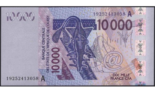 Кот-д'Ивуар 10000 франков 2019 (Cote d'Ivoire 10000 francs 2019) P 118A : UNC