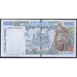 Кот-д'Ивуар 5000 франков 2002 года (Cote d'Ivoire 5000 francs 2002) P 113Al: UNC