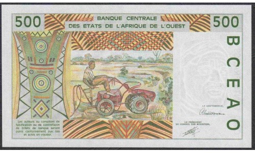 Кот-д'Ивуар 500 франков 1991 (Cote d'Ivoire 500 francs 1991) P 110Aa: UNC