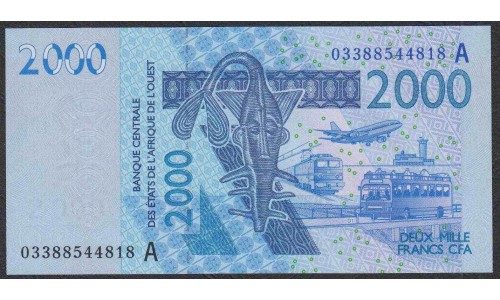 Кот-д'Ивуар 2000 франков 2003 (Cote d'Ivoire 2000 francs 2003) P 116Aa : UNC