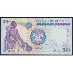 Лесото 50 малоти 1994 года, A001013 (Lesotho 50 maloti 1994) P 17a: UNC