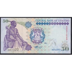 Лесото 50 малоти 1994 года, A001020 (Lesotho 50 maloti 1994) P 17a: UNC