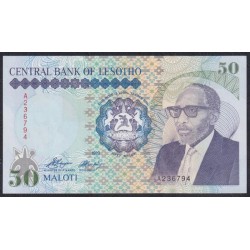Лесото 50 малоти 1989 года (Lesotho 50 maloti 1989) P 13a: UNC