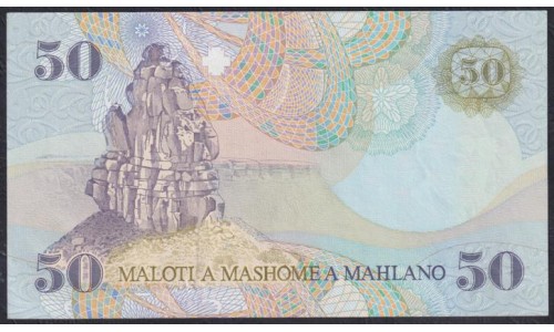 Лесото 50 малоти 1989 года (Lesotho 50 maloti 1989) P 13a: UNC
