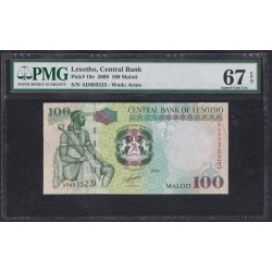 Лесото 100 малоти 2009 года (Lesotho 100 maloti 2009) P 19e: PMG 67 Superb Gem UNC EPQ