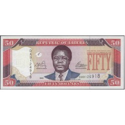 Либерия 50 долларов 2002 (Liberia 50 dollars 2002) P 24b : Unc