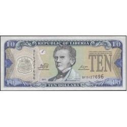 Либерия 10 долларов 2011 (Liberia 10 dollars 2011) P 27g : Unc