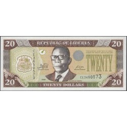 Либерия 20 долларов 2009 (Liberia 20 dollars 2009) P 28e : Unc