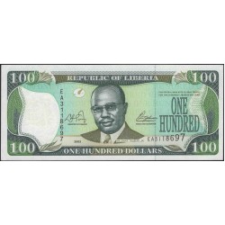 Либерия 100 долларов 2003 (Liberia 100 dollars 2003) P 30a : Unc