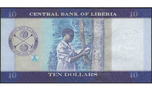 Либерия 10 долларов 2016 (Liberia 10 dollars 2016) P 32a : Unc