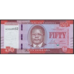 Либерия 50 долларов 2022 (Liberia 50 dollars 2022) P W40 : UNC