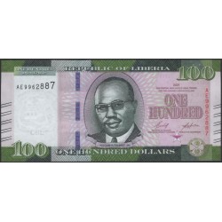 Либерия 100 долларов 2021 (Liberia 100 dollars 2021) P W41 : UNC