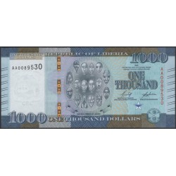 Либерия 1000 долларов 2022 (Liberia 1000 dollars 2022) P W43 : UNC