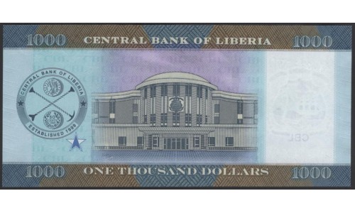 Либерия 1000 долларов 2022 (Liberia 1000 dollars 2022) P W43 : UNC