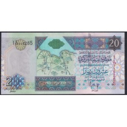 Ливия 20 динаров б/д (2002) (Libya 20 dinars ND (2002)) P 67b: UNC