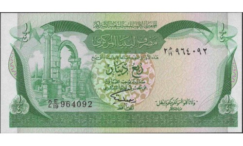 Ливия 1/4 динара б/д (1981) (Libya 1/4 dinar ND (1981)) P 42Ab : Unc