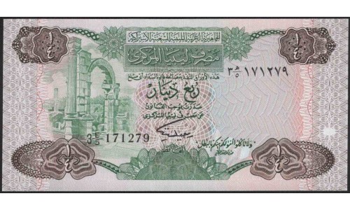 Ливия 1/4 динара б/д (1984) (Libya 1/4 dinar ND (1984)) P 47 : Unc