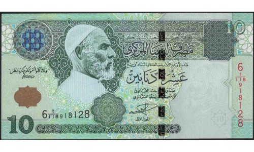 Ливия 10 динаров б/д (2004) (Libya 10 dinars ND (2004)) P 70a : Unc