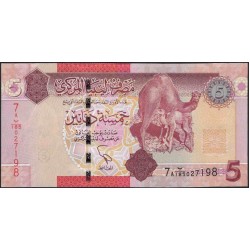 Ливия 5 динаров б/д (2011) (Libya 5 dinars ND (2011)) P 77 : Unc