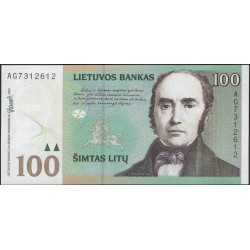 Литва 100 литов 2000 (Lithuania 100 litu 2000) P 62 : Unc