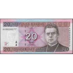 Литва 20 литов 2007 (Lithuania 20 litu 2007) P 69 : Unc