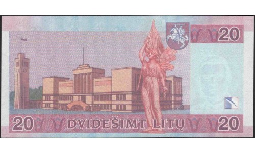 Литва 20 литов 2007 (Lithuania 20 litu 2007) P 69 : Unc