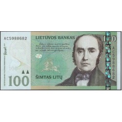 Литва 100 литов 2007 (Lithuania 100 litu 2007) P 70 : Unc