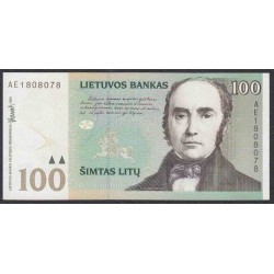 Литва 100 литов 2000 (Lithuania 100 litu 2000) P 62: aUNC