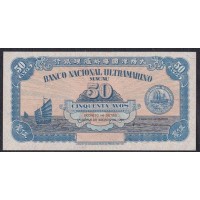 Макао Португальская колония 50 Авос 06.08.1946 года, , Незаконченные, РЕДКИЕ (Macau  patacas 50 Avos 06.08.1946, Remainder) P 38r: UNC